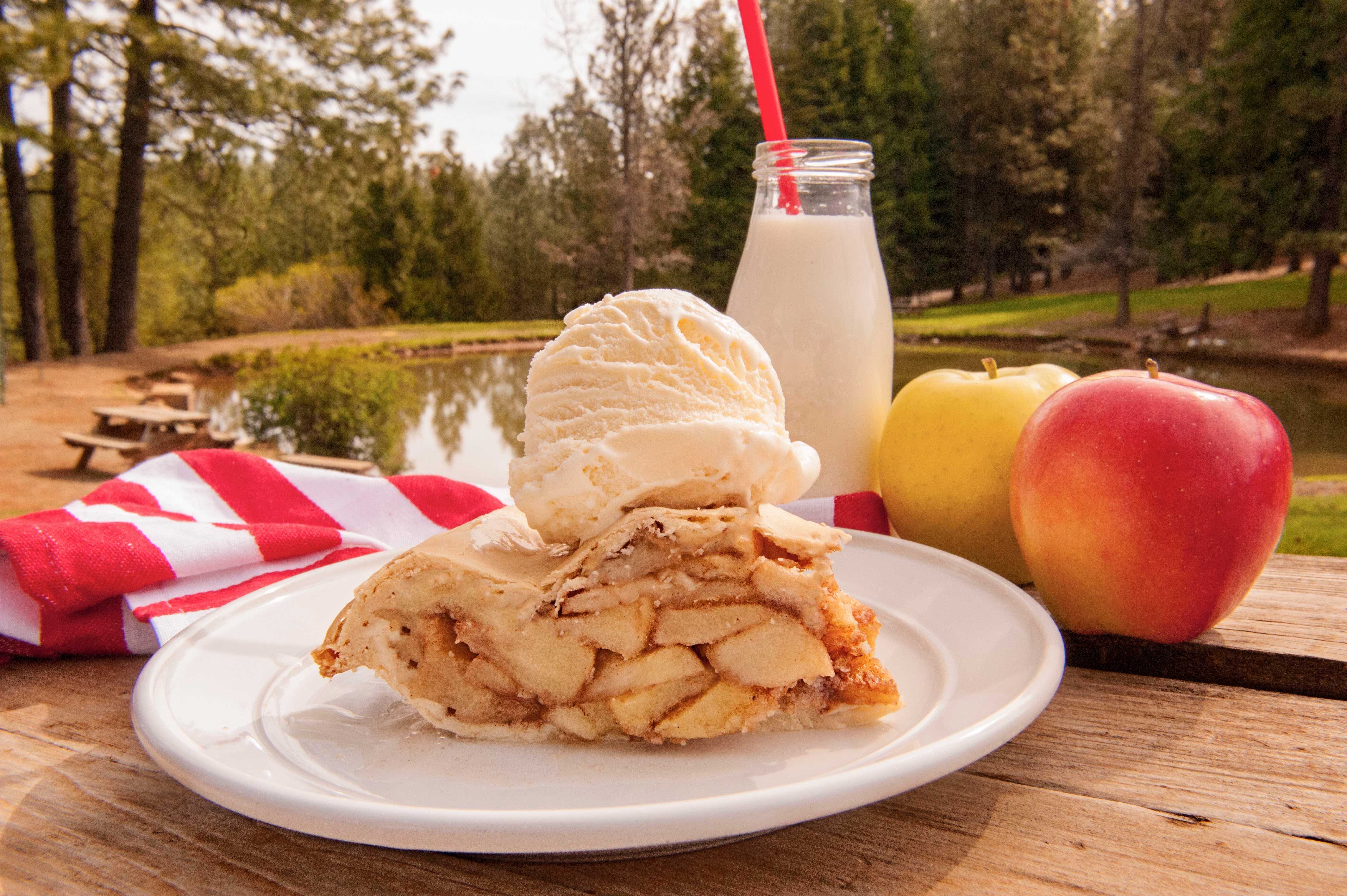 Scenic fall view of Apple Hill with apple orchards and wineries