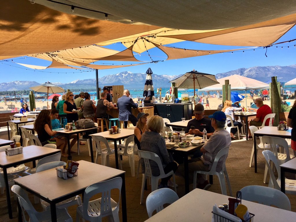 Dining scene at a restaurant in Lake Tahoe