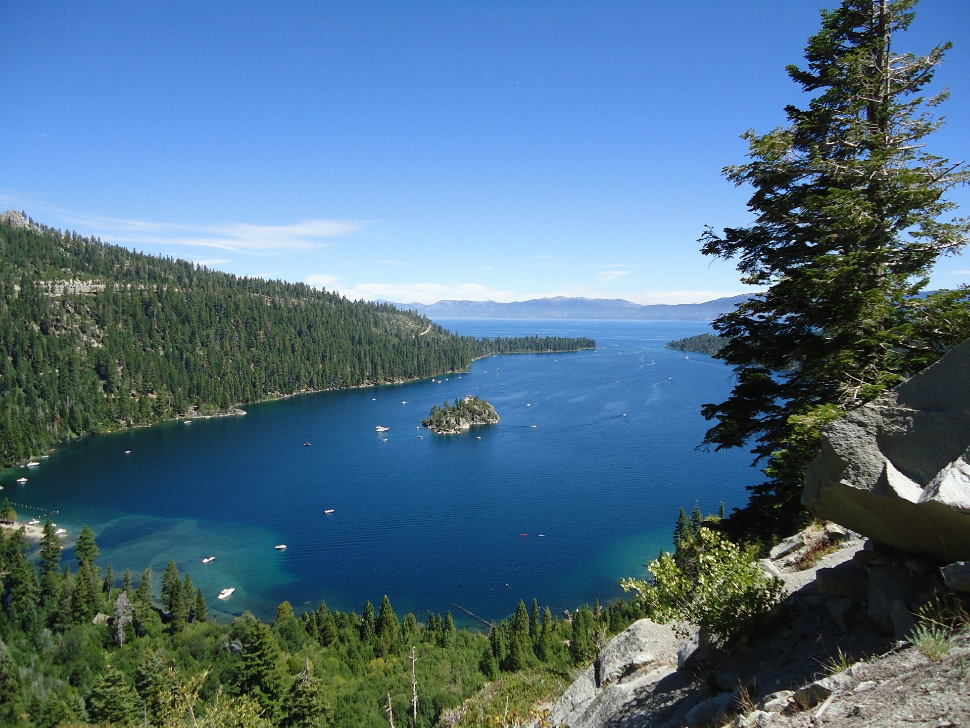 Stunning view of Emerald Bay in Lake Tahoe