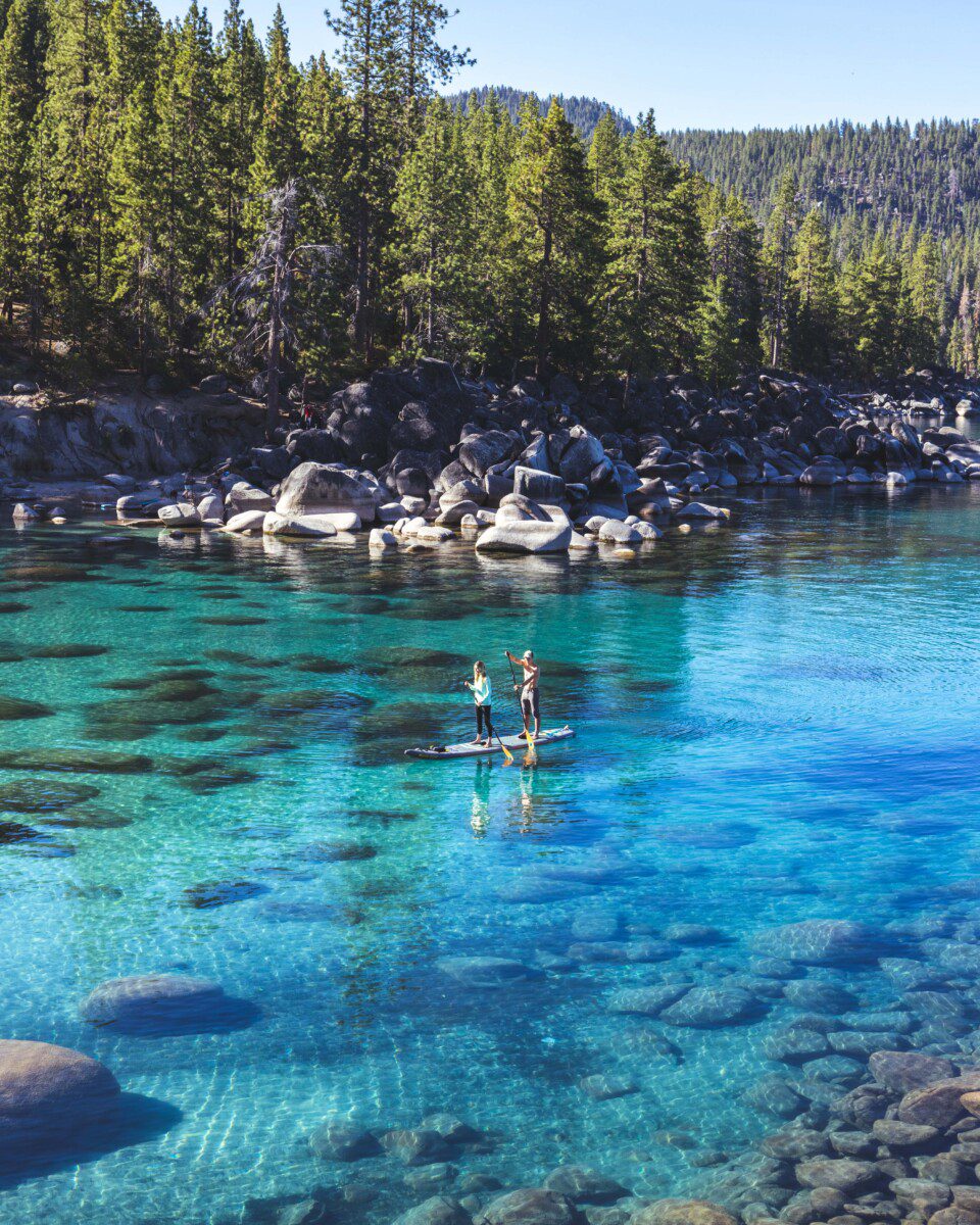 People enjoying various activities at Lake Tahoe