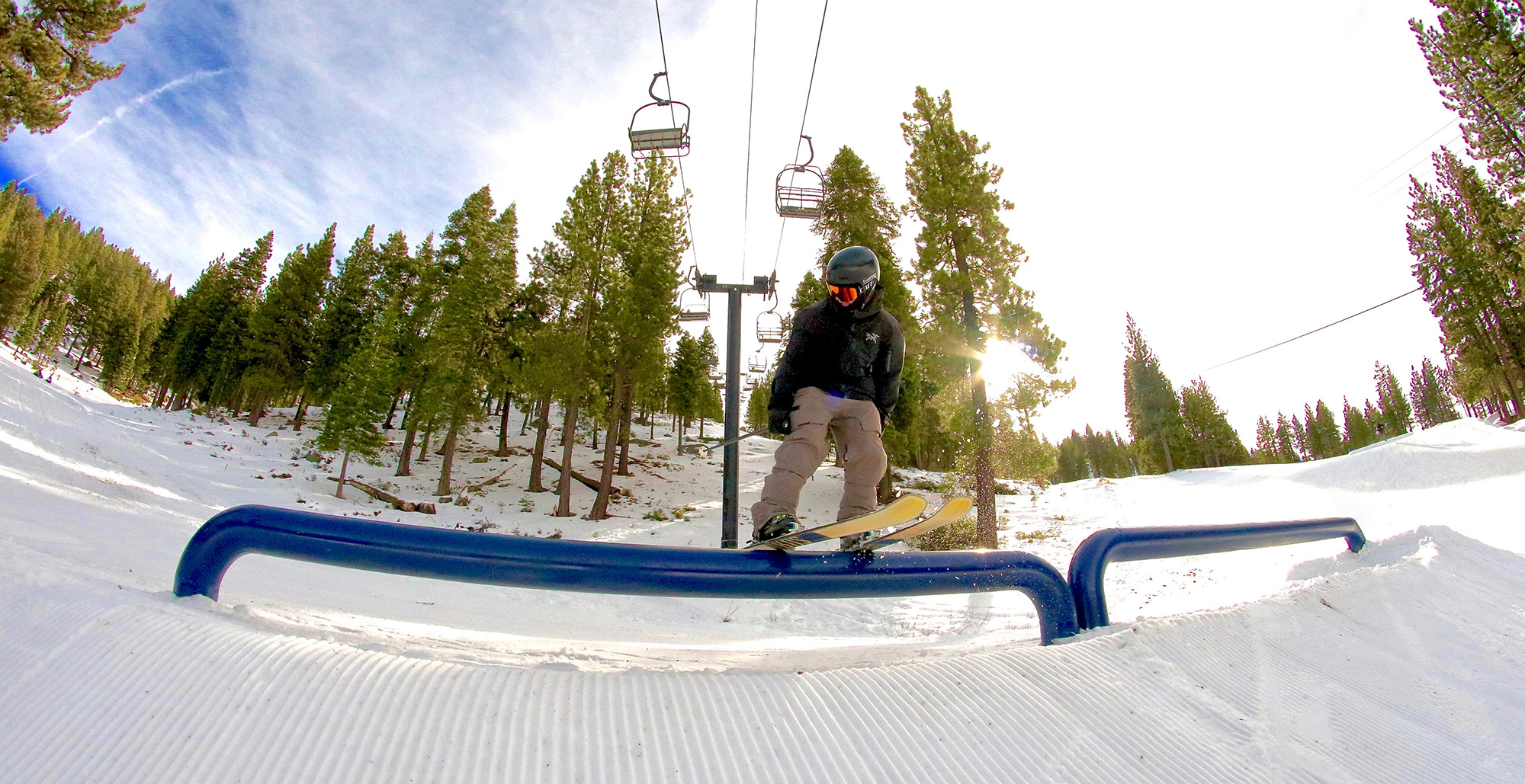 Group of skiers enjoying at Diamond Peak Ski Resort, Lake Tahoe