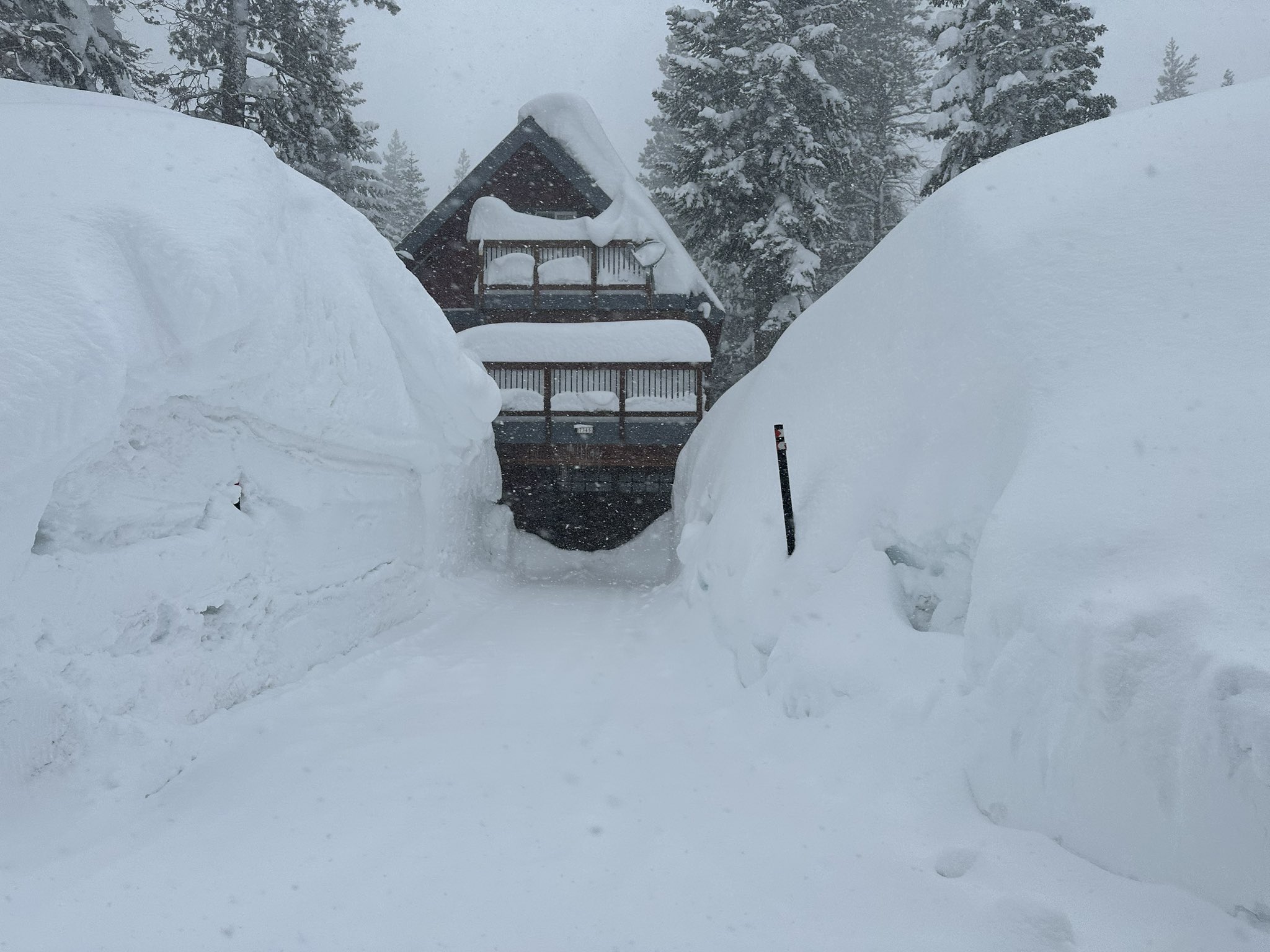 Screenshot of OpenSnow website showing Lake Tahoe snow forecast